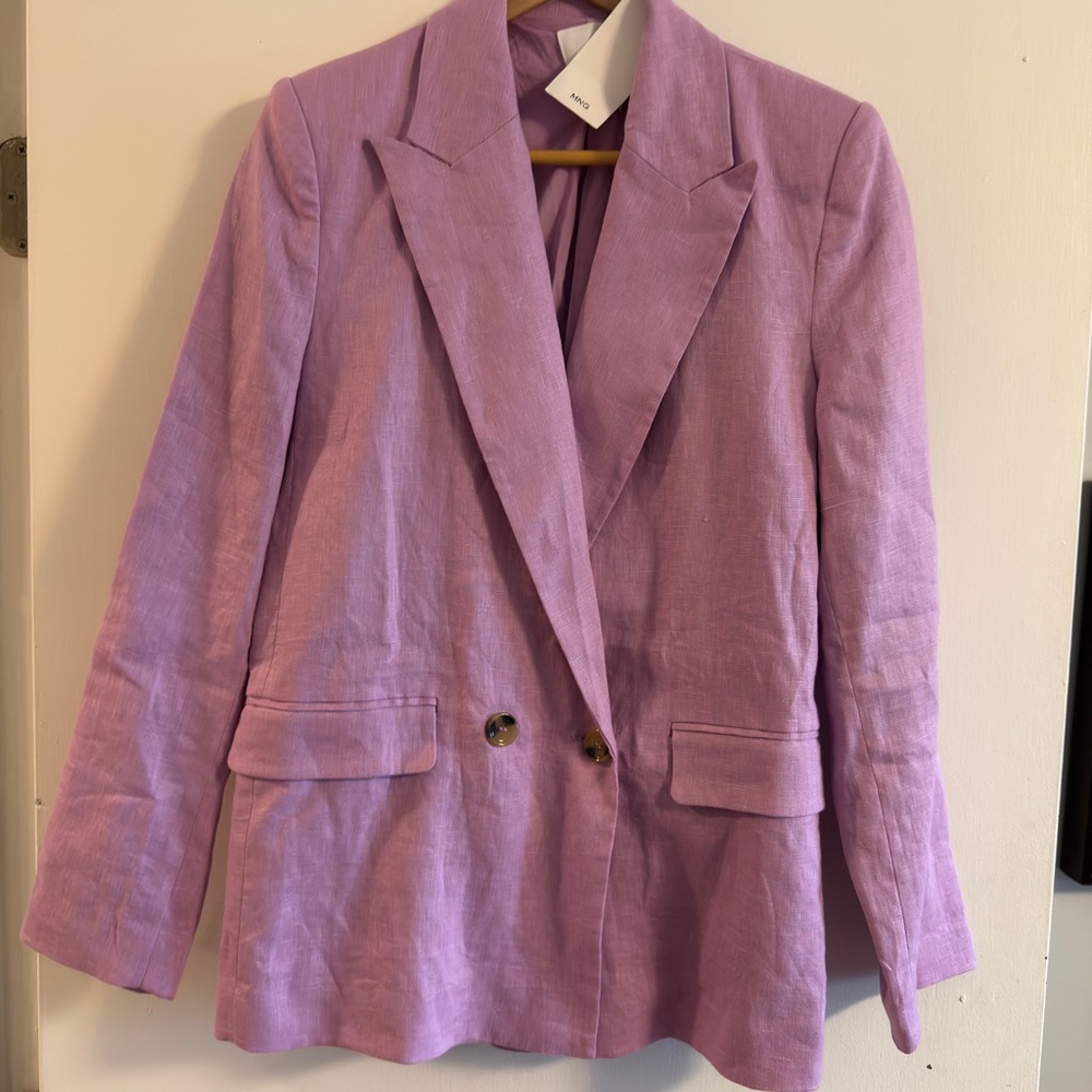 NWT Mange Oversized Linen Blazer